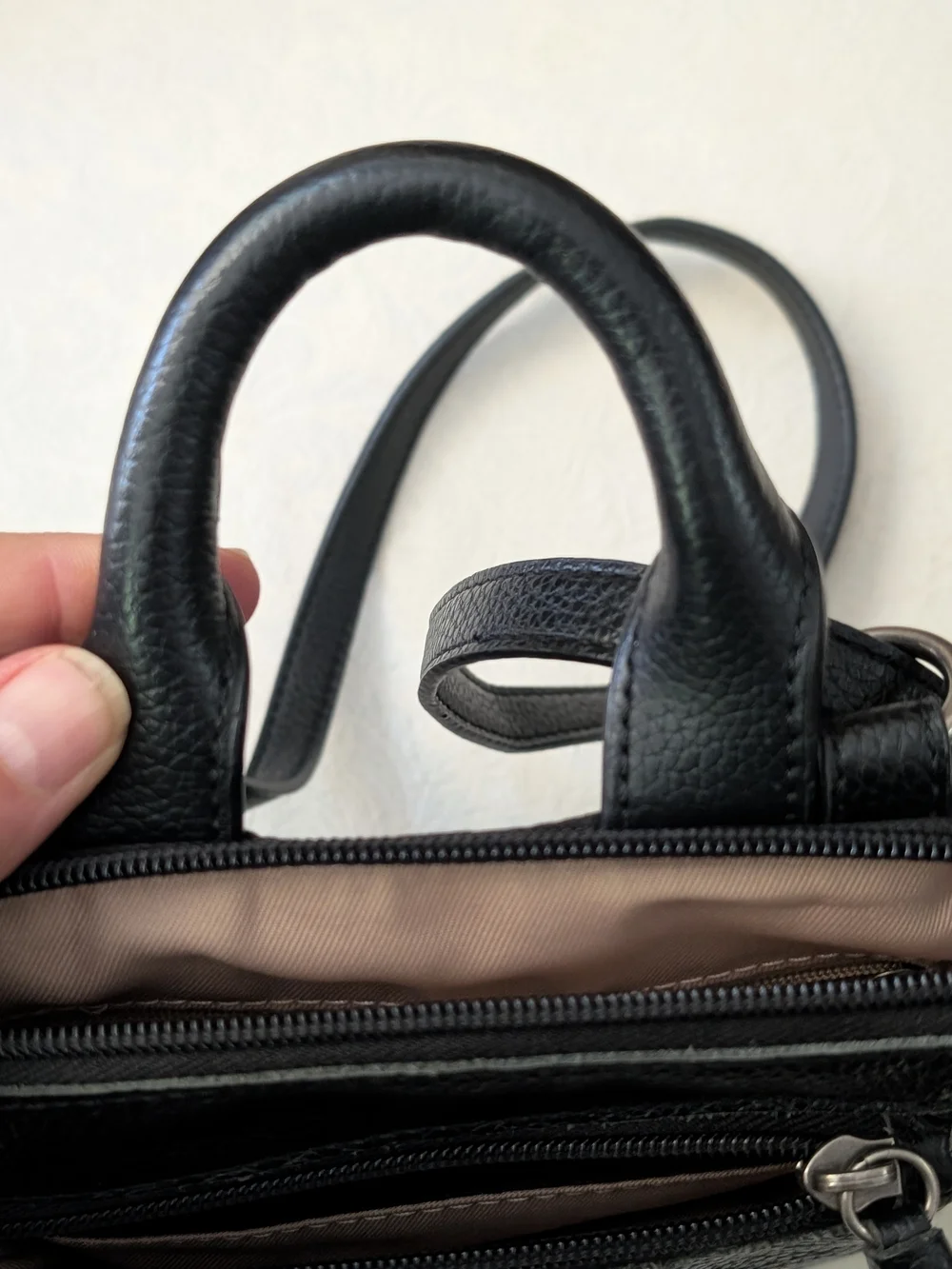the sak Black Leather Convertible Backpack Crossbody